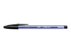 A BIC Cristal Soft ballpoint pen in blue and black.