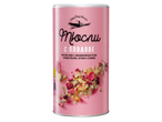 Розова кутия мюсли с плодове, овесени ядки, лиофилизирани ягоди, сушени ябълки, фурми и стафиди.
