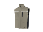 PARKSIDE PERFORMANCE vīriešu darba veste bēšā krāsā ar atstarojošām svītrām un kabatām.