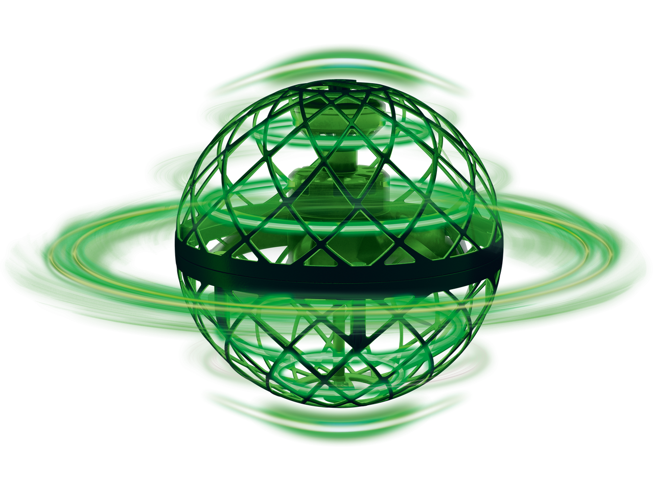 Lupilu® skraidantis kamuolys su LED apšvietimu, žaliais žiedais ir tinkleliu