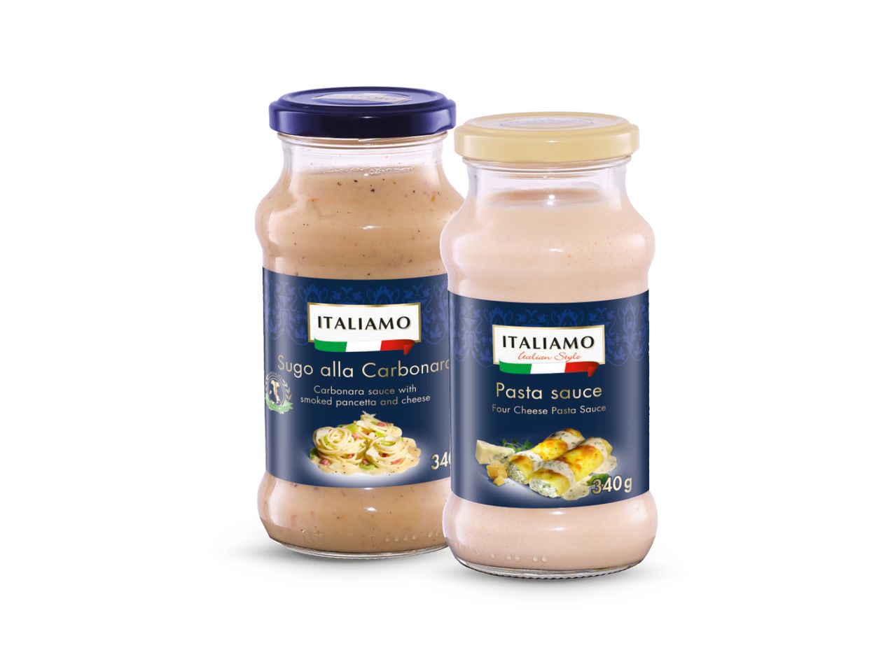 Dvije staklenke s umakom od Sicilije, brand Figaro.