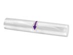 Roll of vacuum sealer bags with a purple arrow sticker