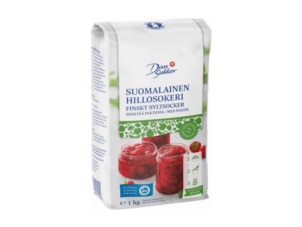 DanSukker hillosokeri, pektiiniä sisältävä sokeri hillojen valmistukseen.