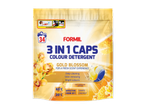 Caps Detergent Formil Gold Blossom 3 in 1: curățare profundă, îndepărtare pete, culori vibrante.