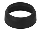 Black rubber ring or gasket, angled view