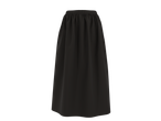 Saia midi preta Esmara para mulher com cintura elástica.