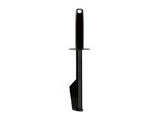 Black plastic spatula for food processor