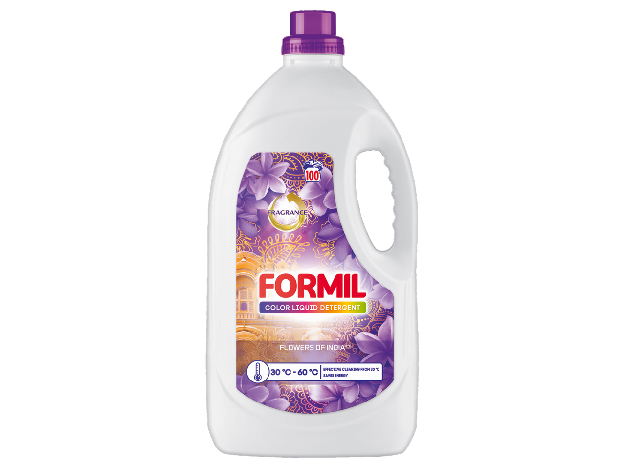 Formil vloeibaar wasmiddel voor gekleurde kleding, geur Flowers of India.