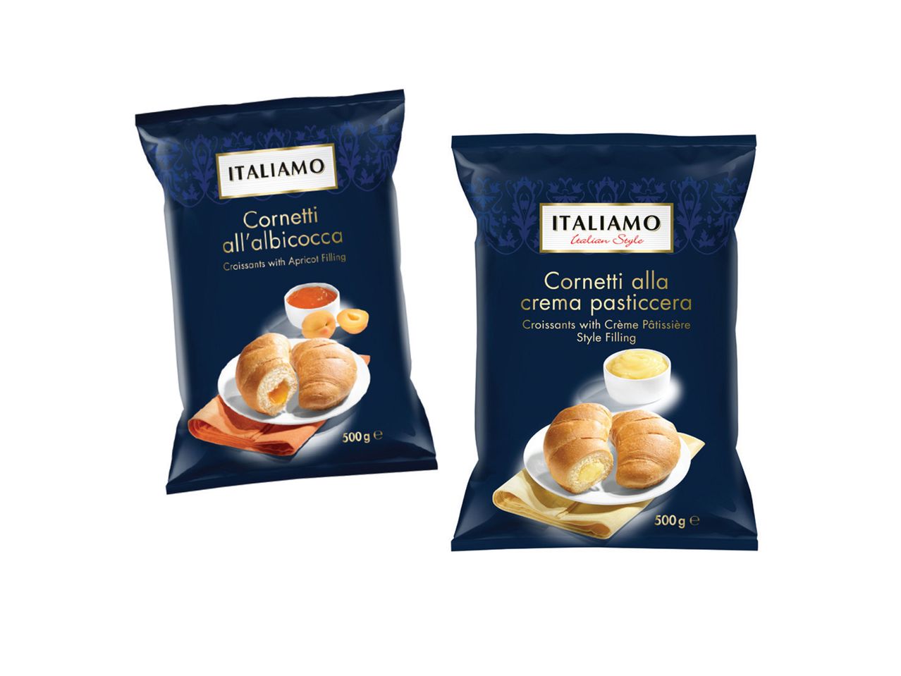 Dve kese zamrznutih peciva De Cecco.