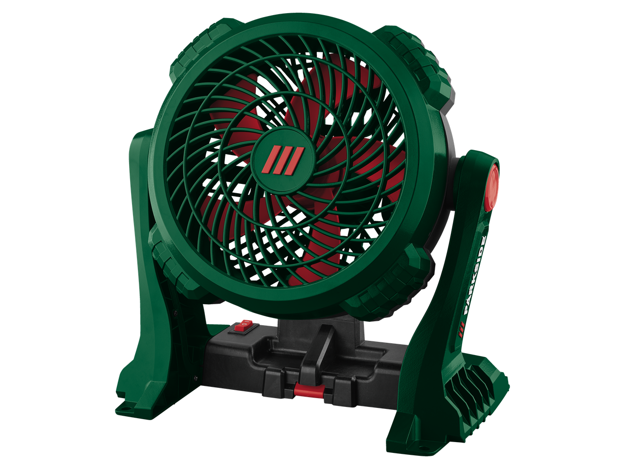 Ventilador Parkside: design robusto e verde.