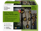 Livarno Home solar flaming lantern string lights with flickering flame effect.