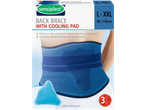 Sensiplast back brace with cooling pad; lower back support.