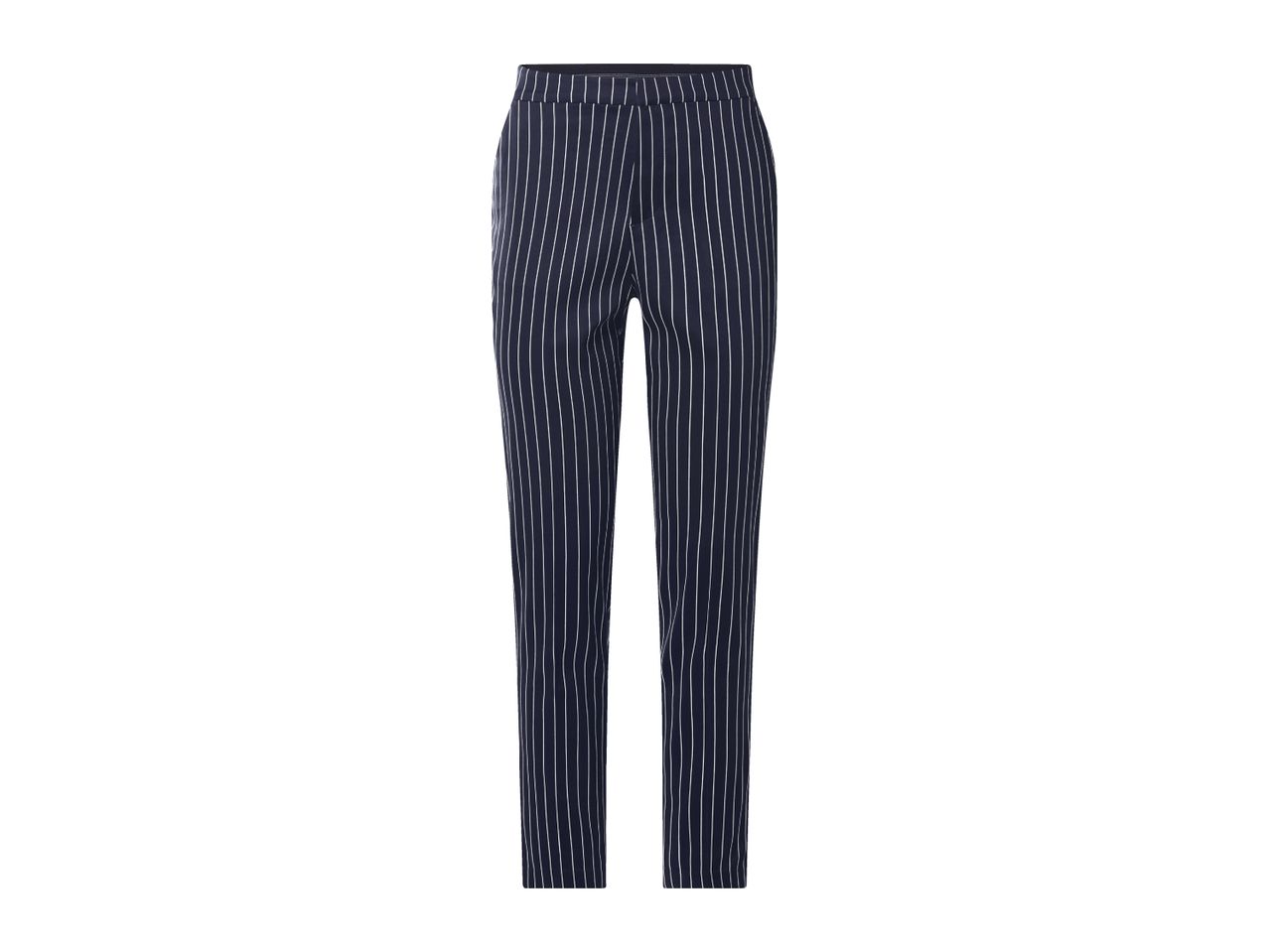 Navy blue striped trousers