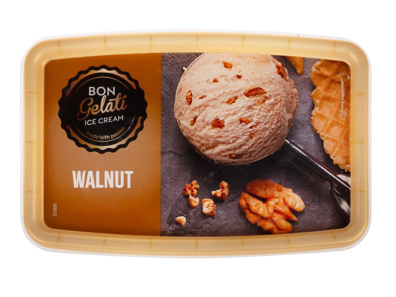 Inghețată Bon Gelati cu aromă de nucă.