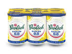 Zes blikjes alcoholvrije radler met citroensmaak in een verpakking.