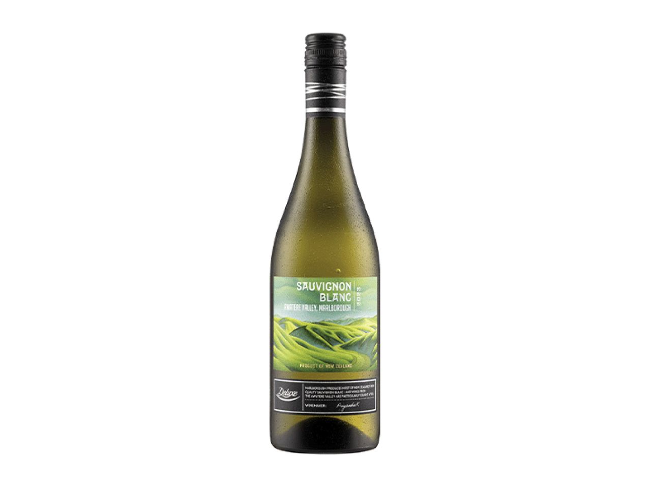 Deluxe New. Zealand Premium Sauvignon Blanc wine bottle.