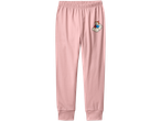 Rosa Muminpyjamas med seriefigur på ett moln.