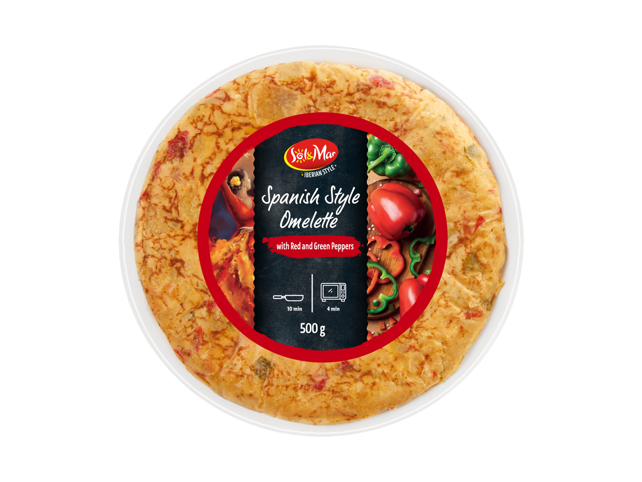 Sol&Mar Spaanse Stijl Omelet met Rode en Groene Paprika, 500g