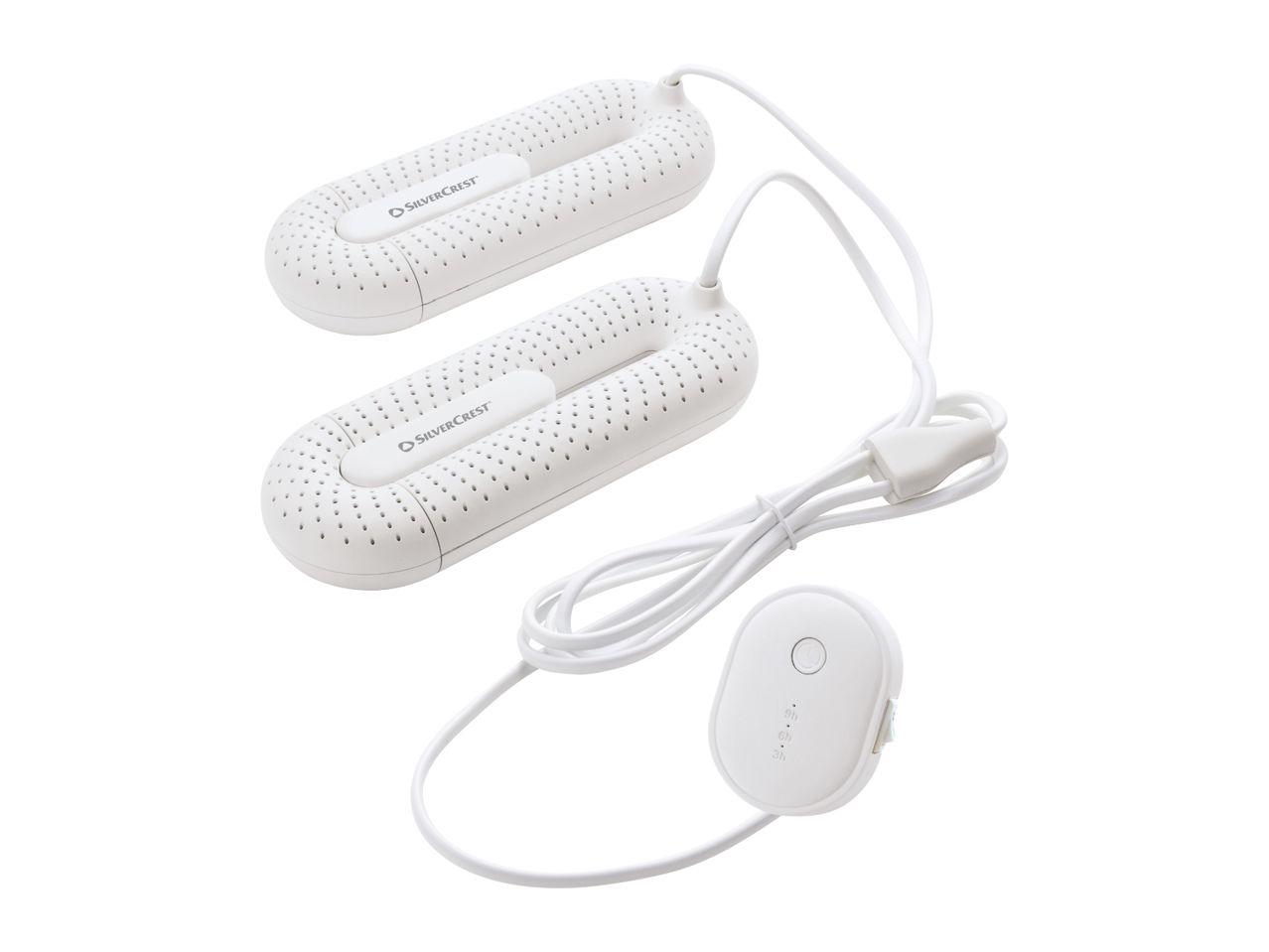 Silvercrest shoe dryer with two U-shaped inserts and a control unit