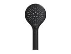 Black handheld shower head with multiple spray settings
