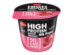 Produs lactat Milbona bogat în proteine, cu zmeură și rodie, 20g proteine.