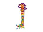 Wacky Monkey slikdispenser med farverige slikstykker.