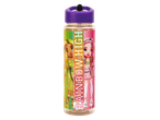 Rainbow High branded water bottle with straw and purple lid.