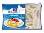 Eridanous Greek Style Squid Rings, frozen, with a serving suggestion of fried squid rings.