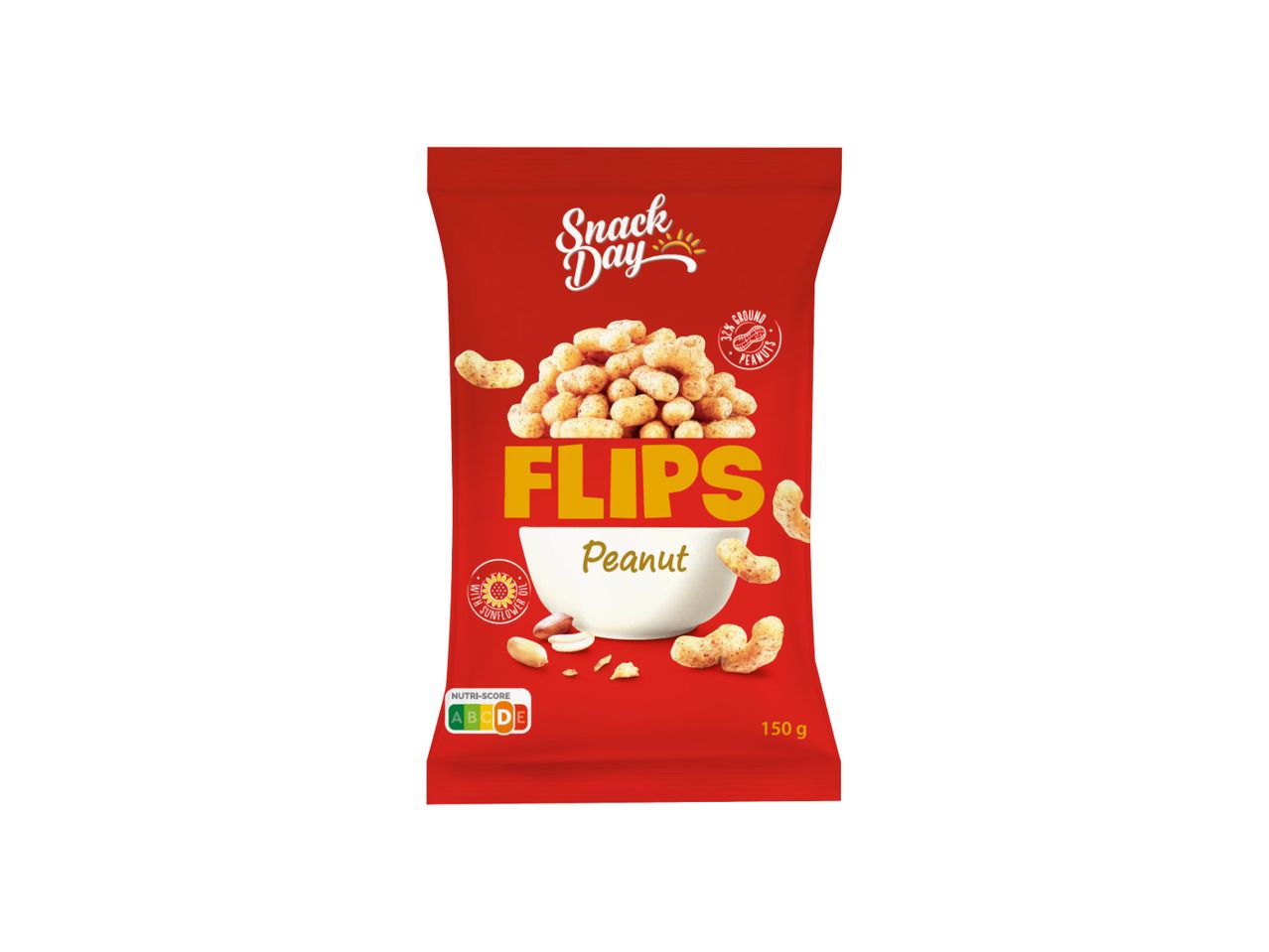 Pakovanje kikirikija flips čipsa Goodfella's.
