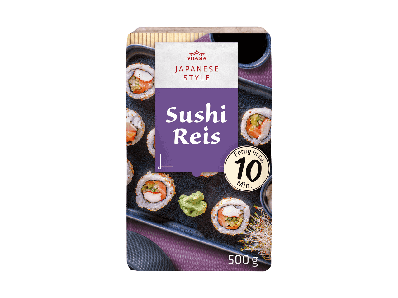 Vitasia Sushi Reis im japanischen Stil, fertig in ca. 10 Minuten, 500g