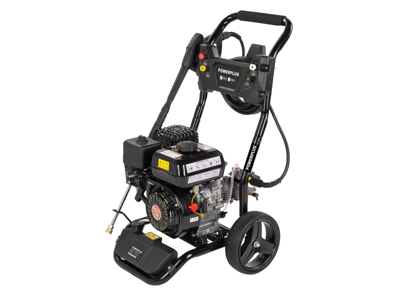 POWERPLUS petrol pressure washer with 210cc ECO DRIVER TURBO engine