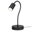 LIVARNO LED stona/štipaljka lampa u crnoj boji sa fleksibilnim vratom i uključenim svetlom.