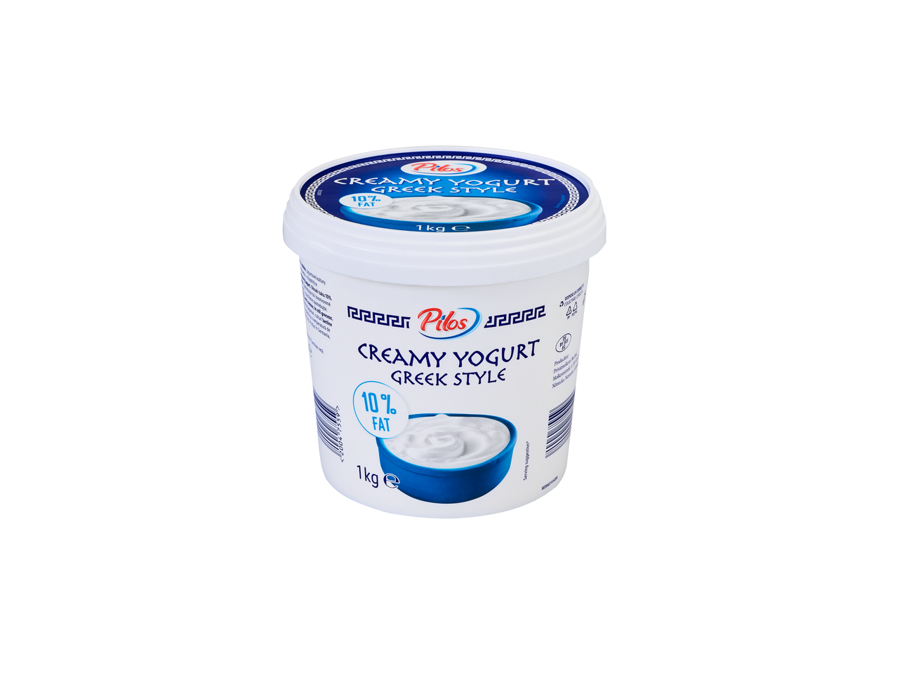 Iaurt cremos Pilos în stil grecesc, 10% grăsime, 1 kg.