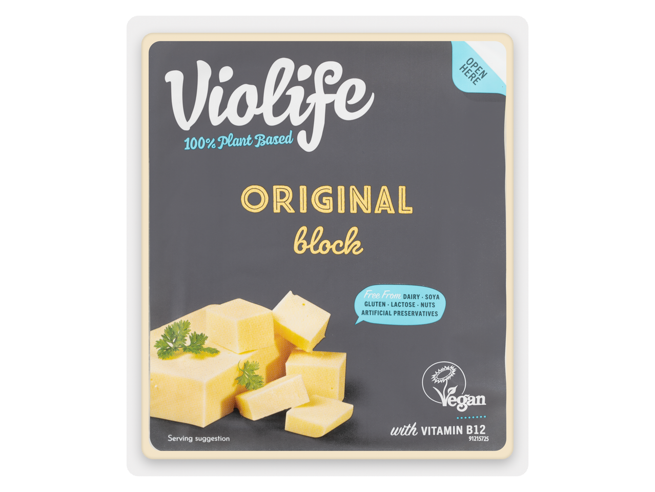 Violife vegán sajt: Original, növényi alapú.