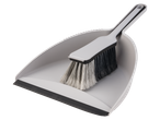 W5® Schoonmaakset: stoffer en blik in grijs.