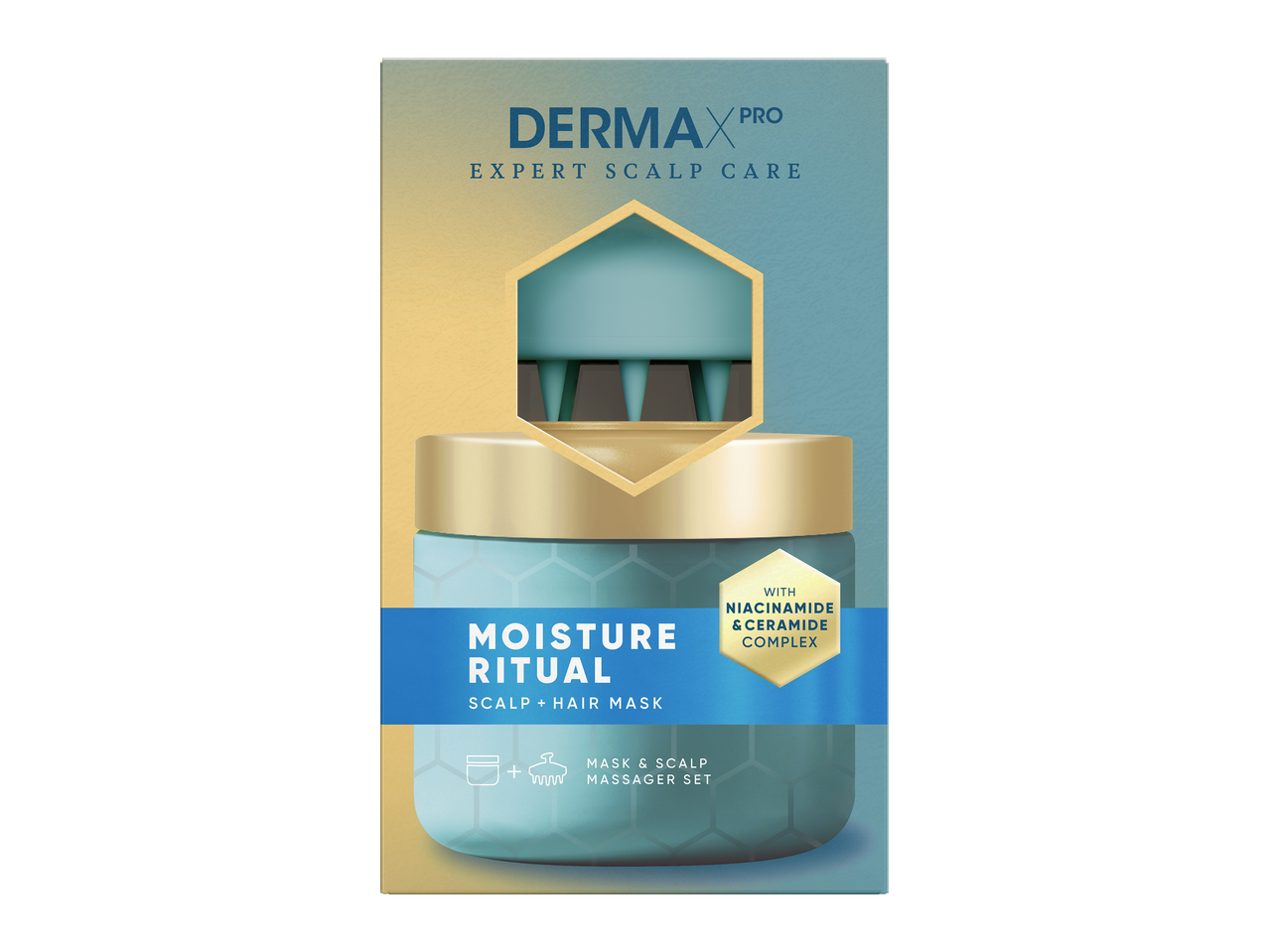 Set mască și masaj pentru scalp, cu niacinamidă și complex de ceramide, pentru îngrijirea scalpului.