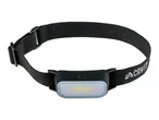 Black head torch with an adjustable elastic headband