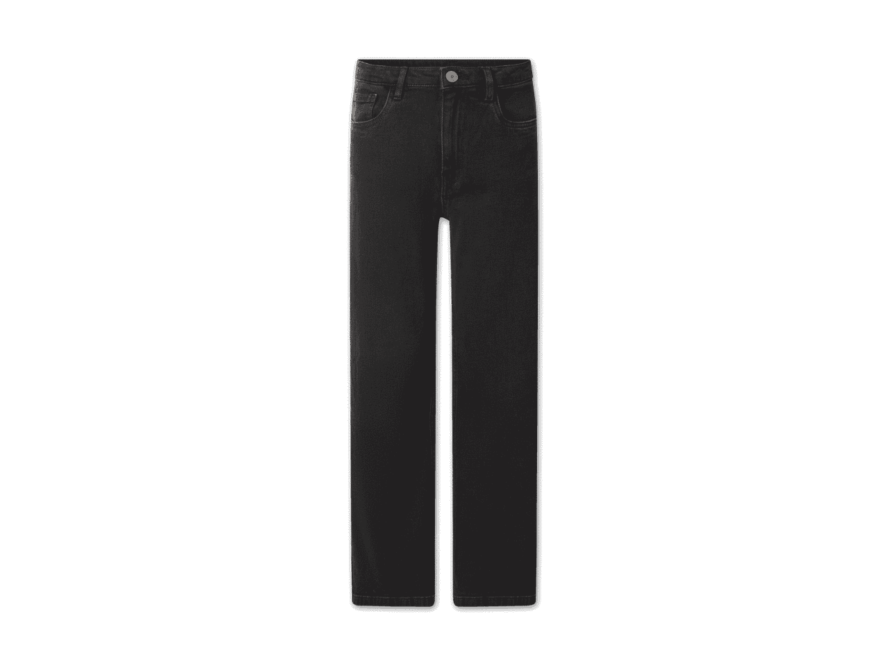 Schwarze Jeans für Kinder im klassischen Five-Pocket-Style.