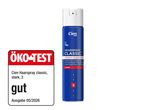 Haarspray mit „gut“ bewertet, vegan, starker Halt, Glanzformel.