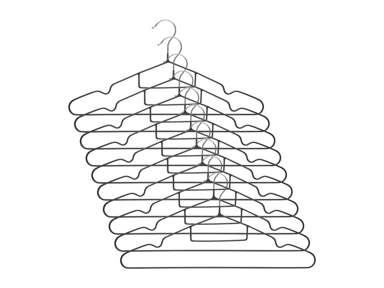 W5 Black Coat Hangers - 10 Pack