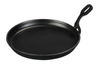 Tigaie neagră din fontă cu mâner scurt