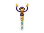 Lilla abeslikdispenser med farverigt slik og teksten 'Wacky Monkey'.