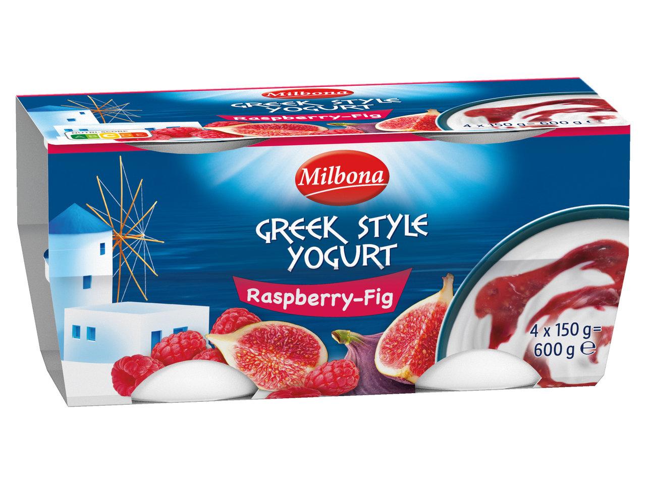 Milbona Kreeka jogurt, vaarikas-viig.