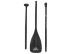 CRIVIT SUP paddle with adjustable shaft and blade, showing measurements and product details.