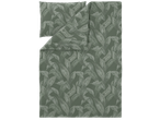Antklodės užvalkalų komplektas su tamsiai žalių lapų raštu