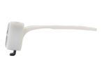White silicone bike light with a black mount.
