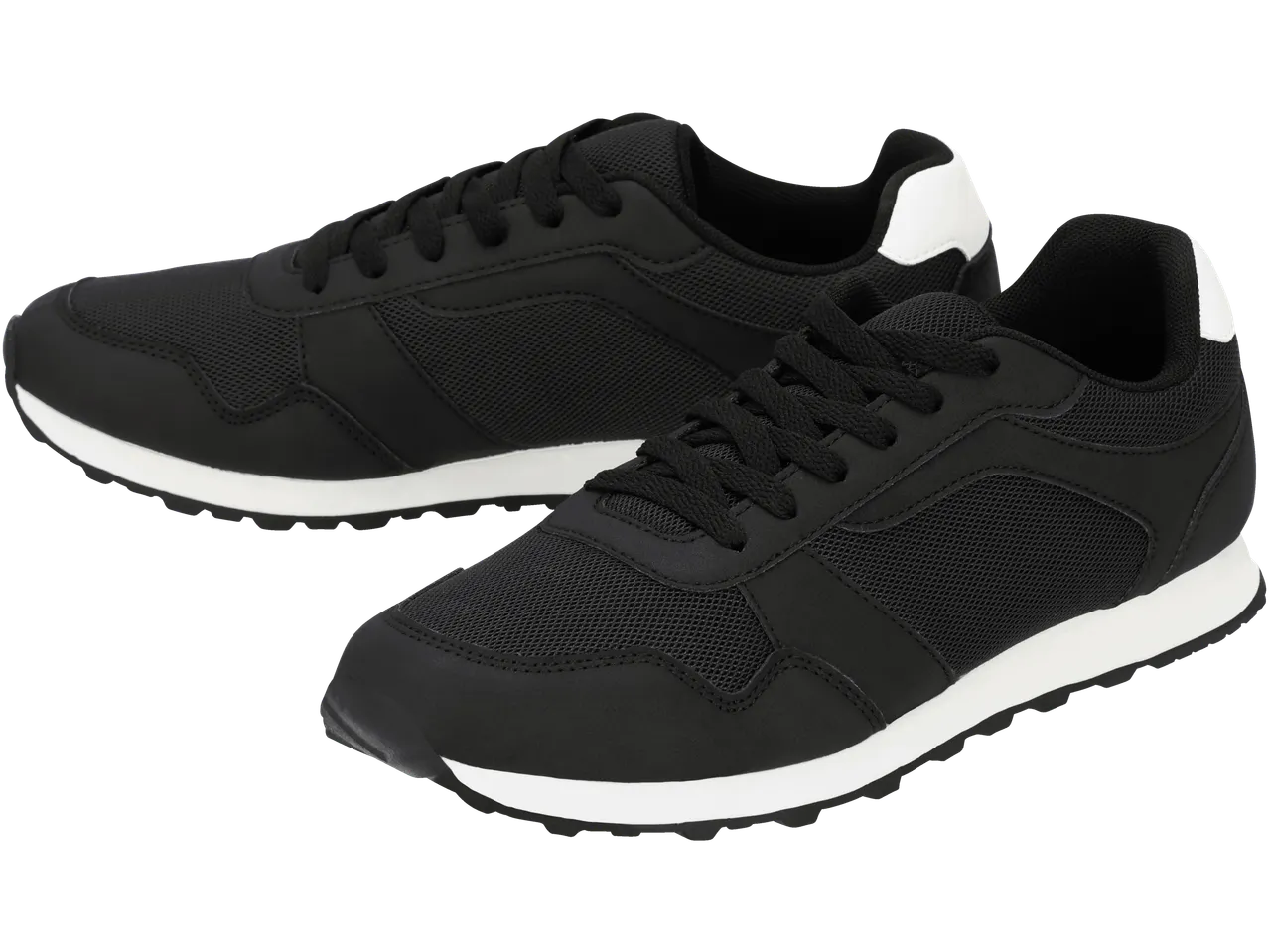 esmara® Men's Trainers in black with white soles