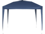 Dark blue outdoor gazebo.