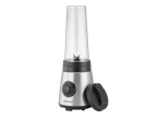 Liquidificador prateado Silvercrest® Smoothie-Maker com jarro transparente e tampa preta