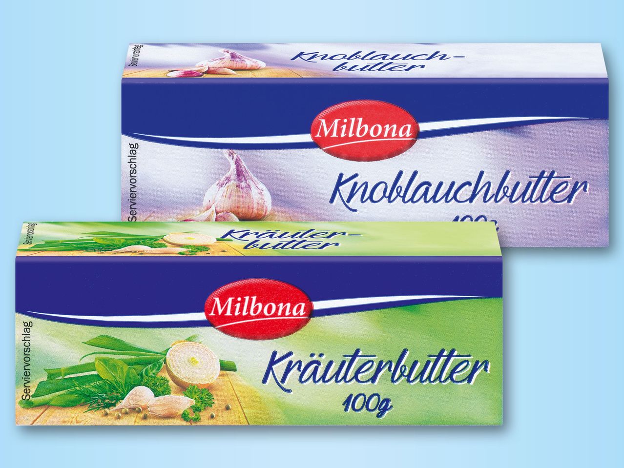 Milbona Knoblauch- und Kräuterbutter, 100g.